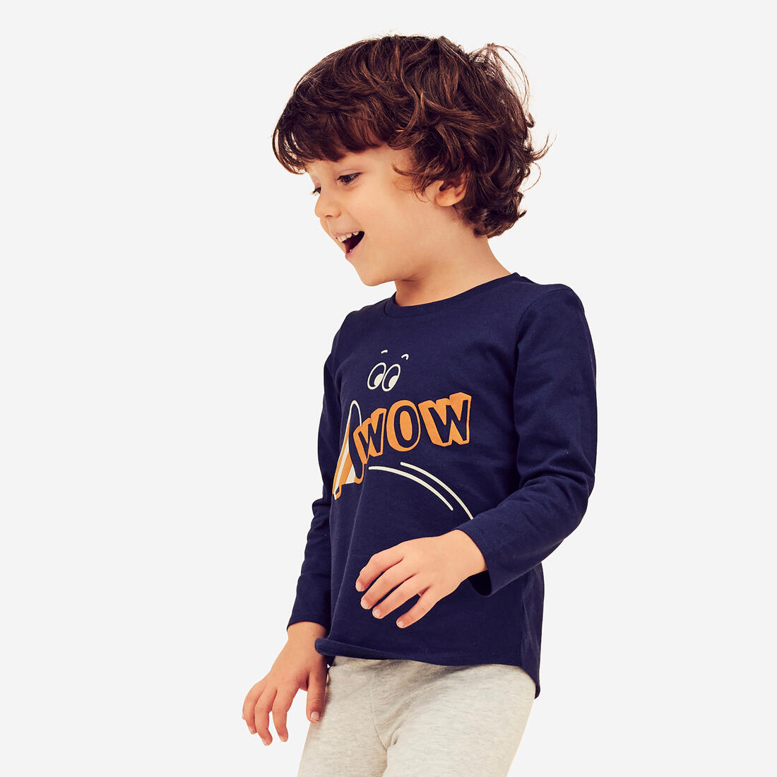 T-shirt manches longues enfant coton - Basique