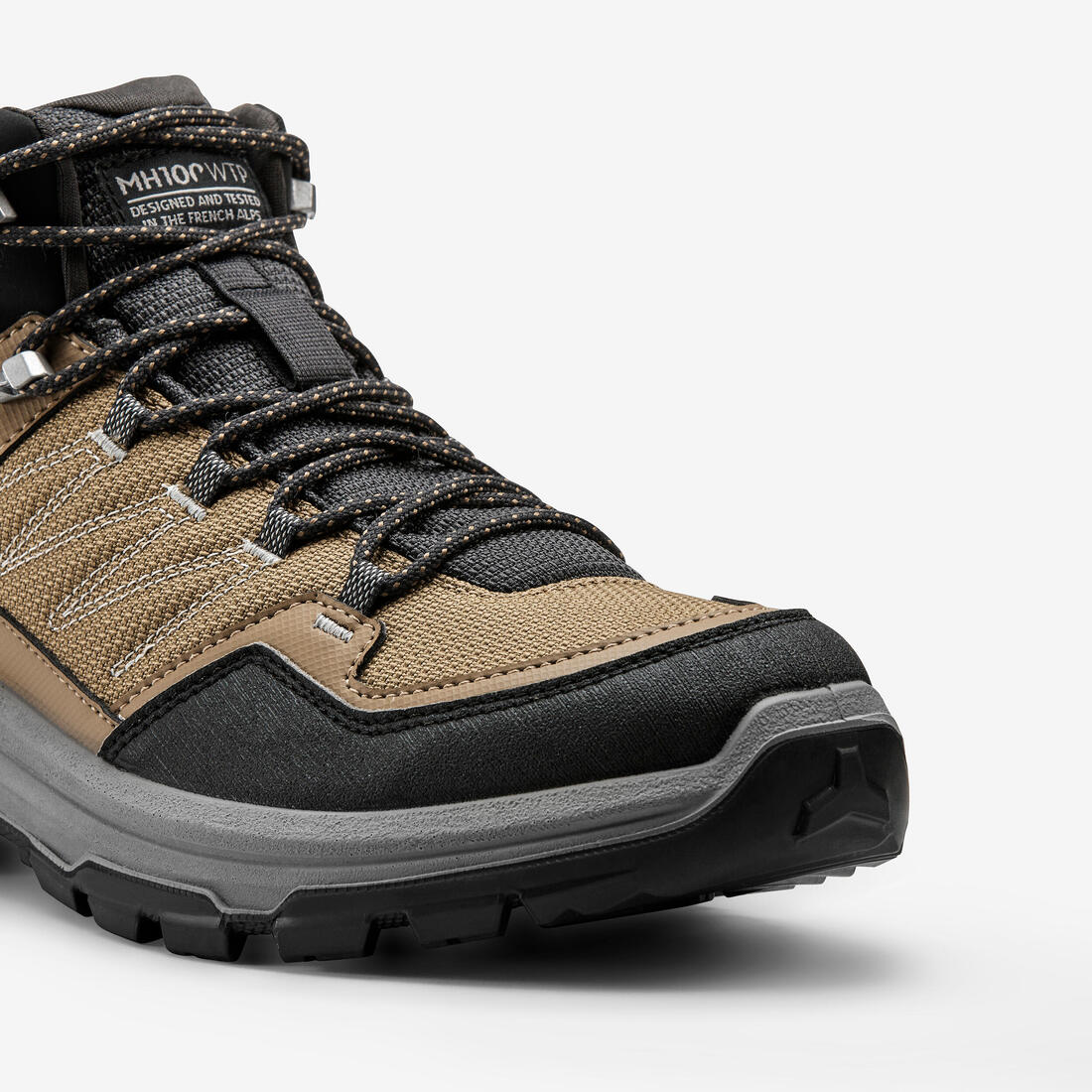 Chaussures imperméables de randonnée montagne - MH100 Mid Marron - Homme