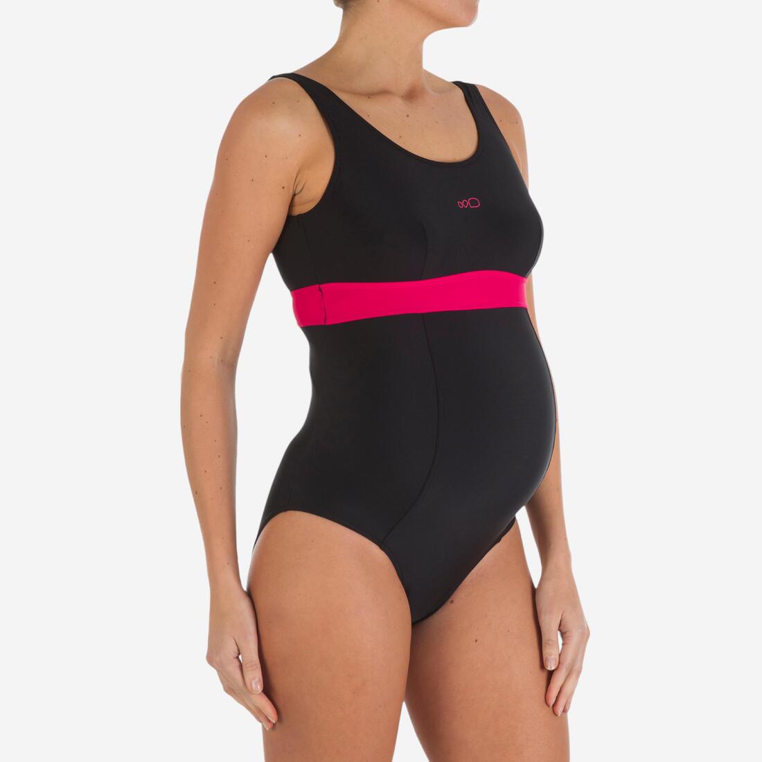 Maillot de bain de natation 1 pièce future maman Romane bleu Yuka