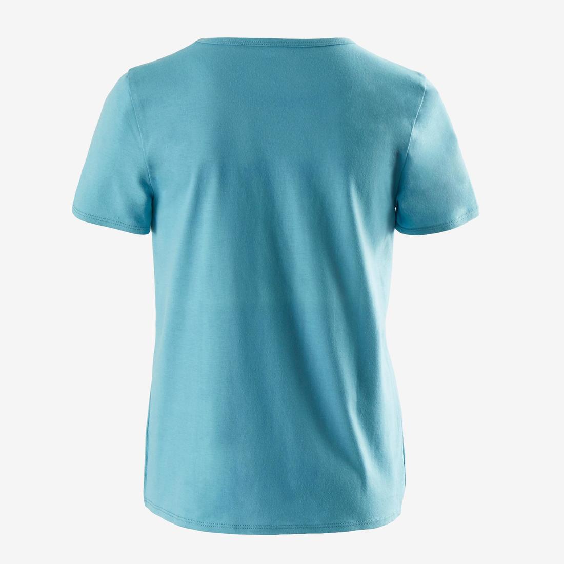 T-shirt manches courtes 100 garçon GYM ENFANT bleu ciel imprimé