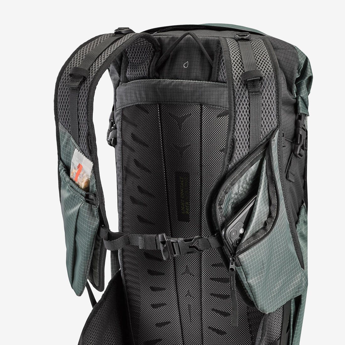 Sac à dos rolltop de randonnée montagne 22l - mh500 light vert