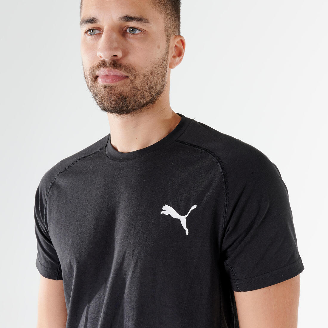 T-shirt PUMA fitness manches courtes coton homme noir