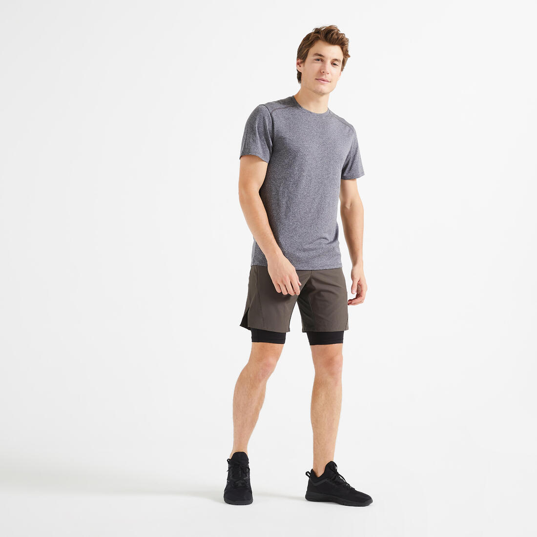 Short de fitness 2 en 1 collection respirant poche zippée homme