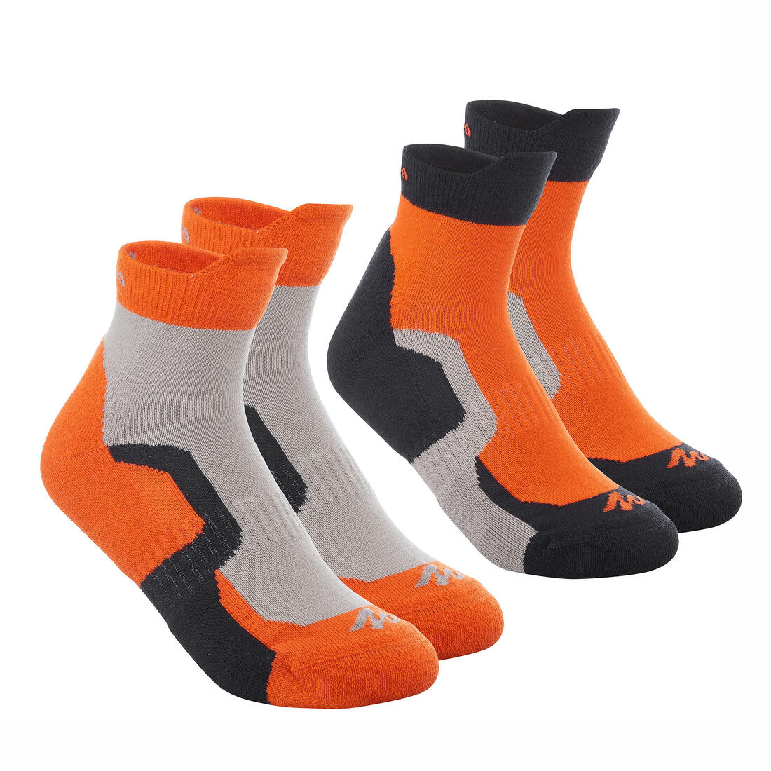 2 paires de chaussettes de randonnée enfant Crossocks MID