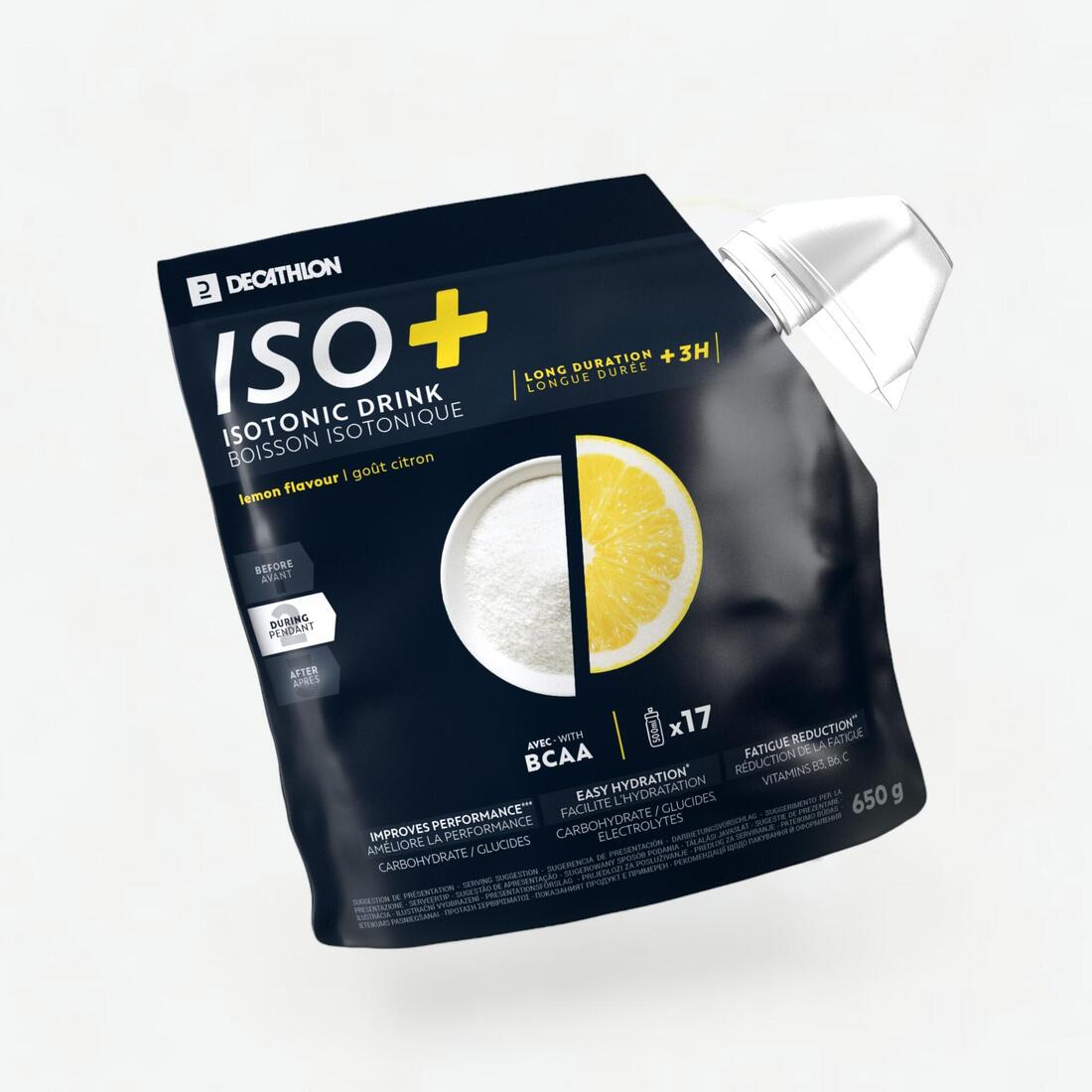 BOISSON ISOTONIQUE POUDRE ISO+ FRAISE - CERISE 650G