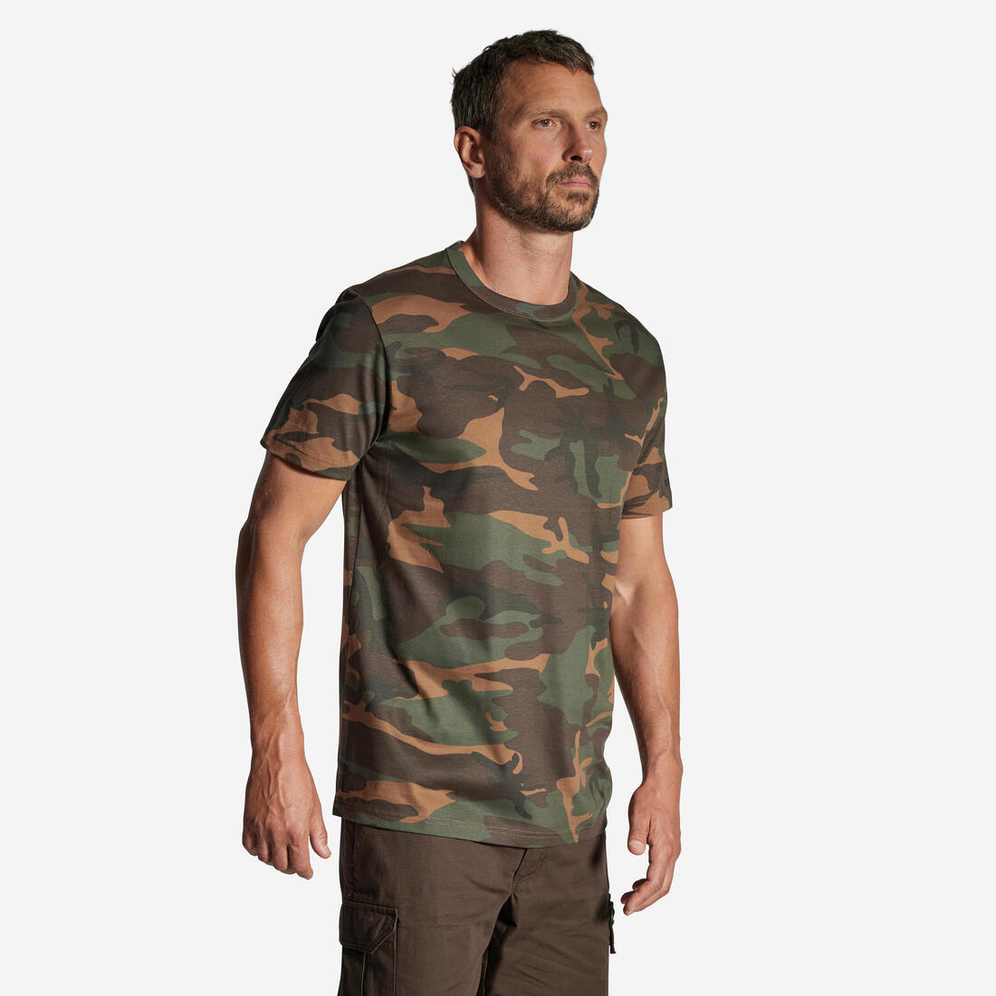 T-SHIRT RESISTANT 100 CAMO WOODLAND