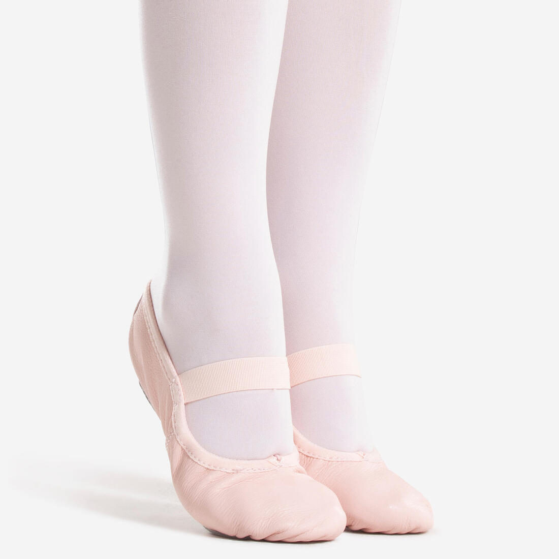 Demi-pointes danse classique cuir semelle entière rose sans lien tailles 25-40