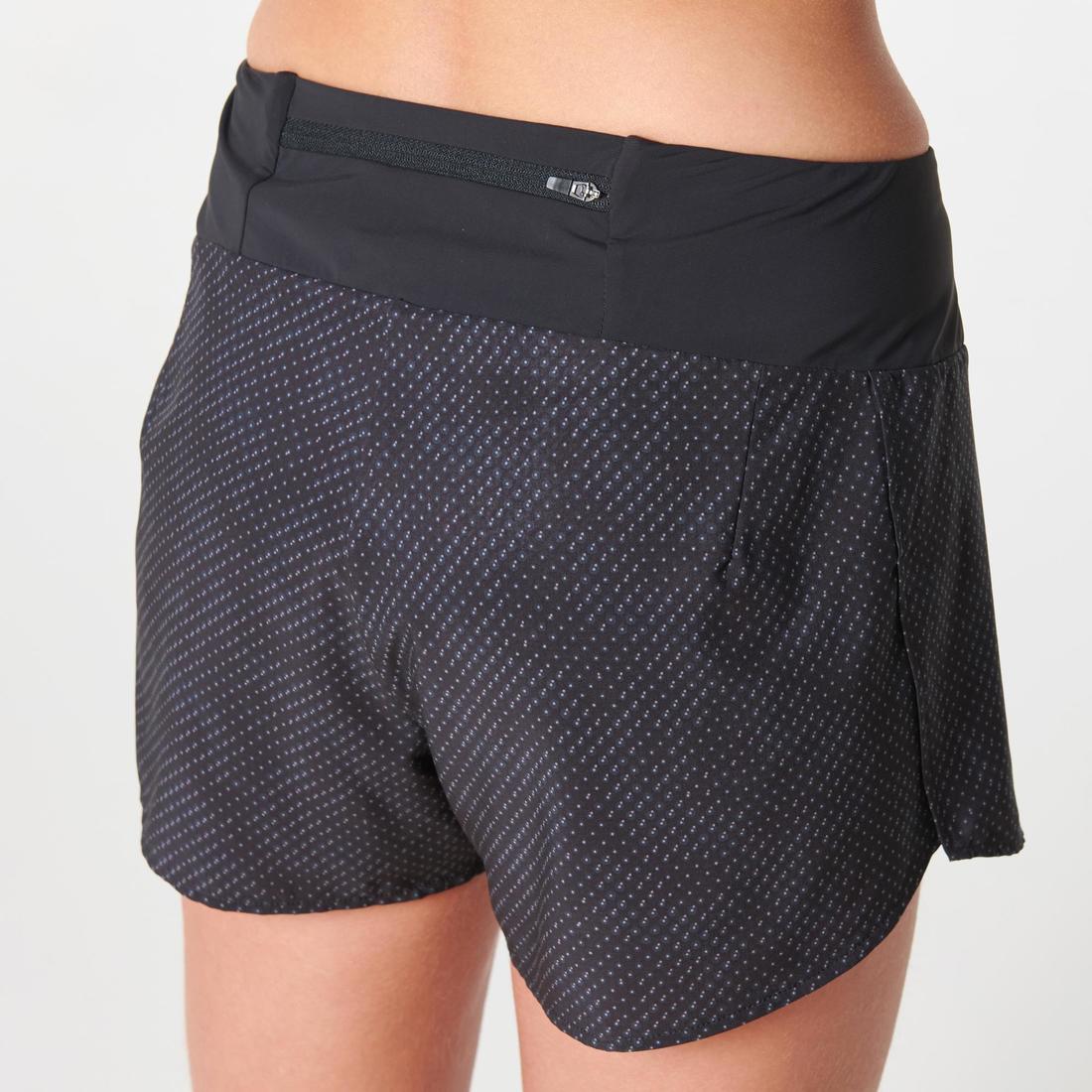 SHORT RUNNING FEMME LÉGER KIPRUN LIGHT NOIR