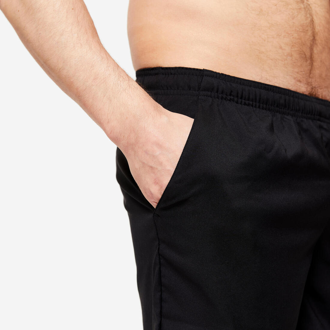 Short de fitness basic respirant homme - noir