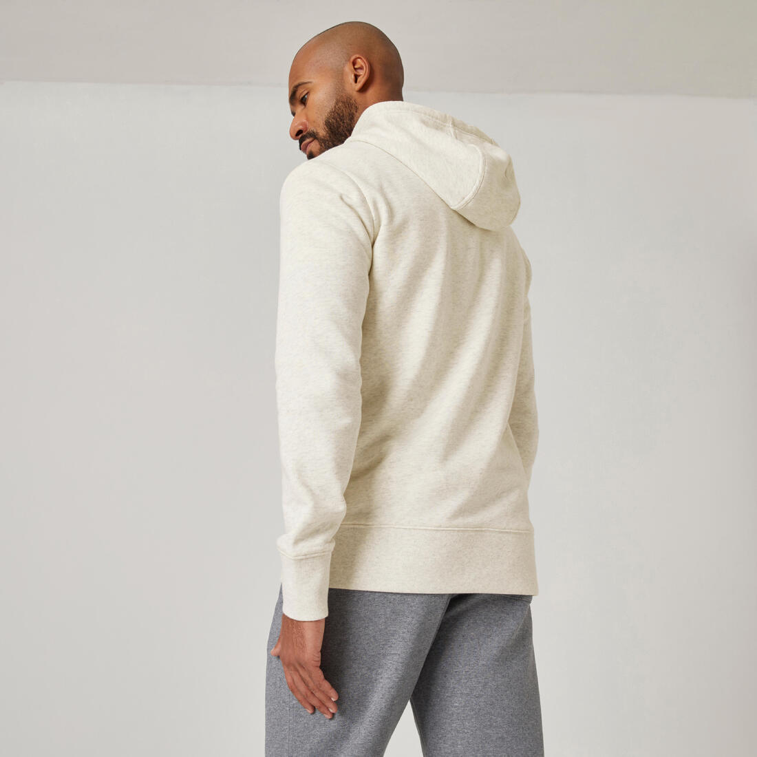 Sweat à capuche Fitness homme - 500 Essentials sépia