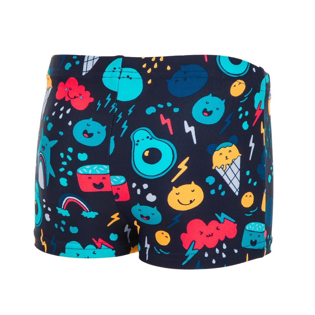 BOXER DE BAIN BEBE / ENFANT BLEU IMPRIME FISH