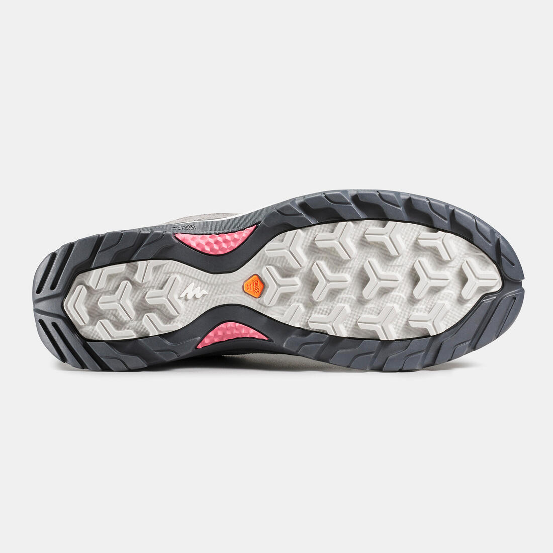 Chaussures imperméables de randonnée montagne - MH500 Gris/Rose- Femme