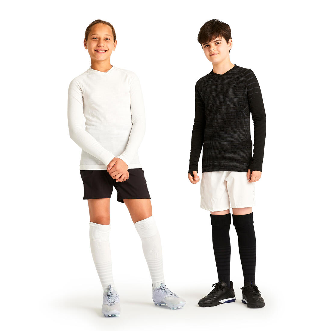 Sous-vetement thermique haut manches longues  enfant noir keepdry 500