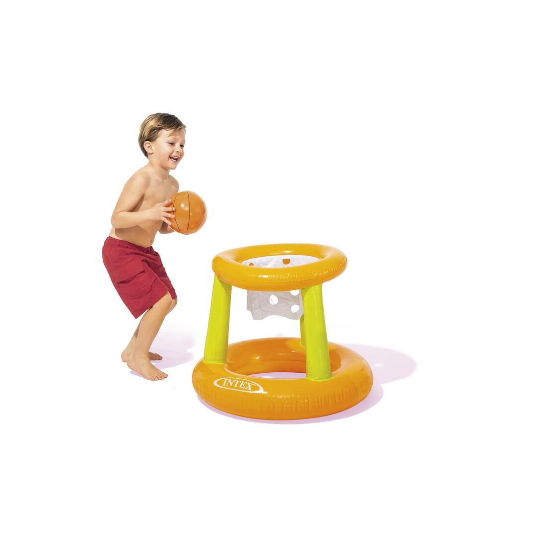 JEUX PANIER DE BASKET-BALL FLOTTANT AQUATIQUE INTEX ENFANTS ORANGE/JAUNE