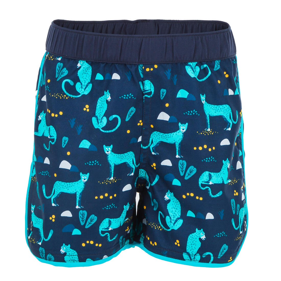 Short De Bain Bébé / Enfant Bleu foncé Imprimé Tigres