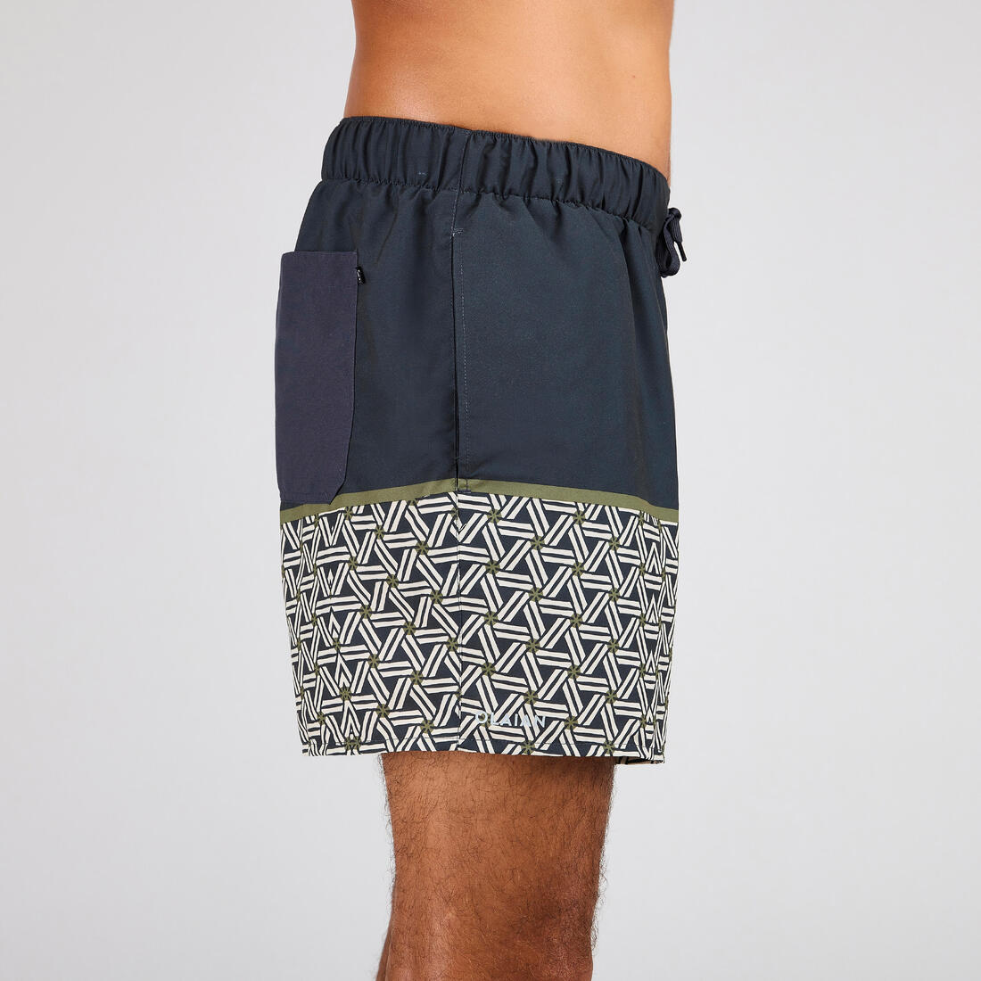 Boardshort surf 100 15" POPSTRIPE BLUE