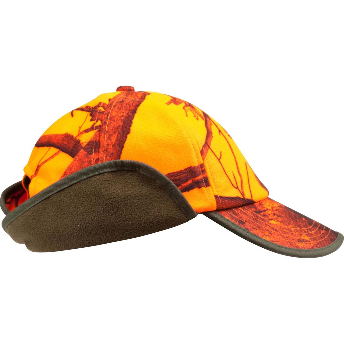 CASQUETTE CHASSE A RABAT CAMOUFLAGE ORANGE