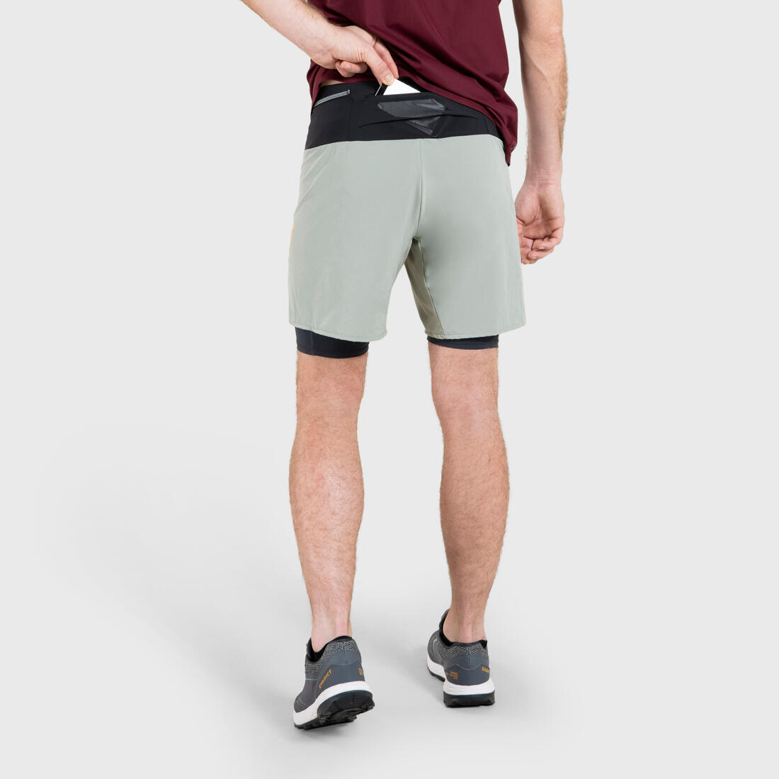 SHORT CUISSARD DE TRAIL RUNNING  CONFORT HOMME