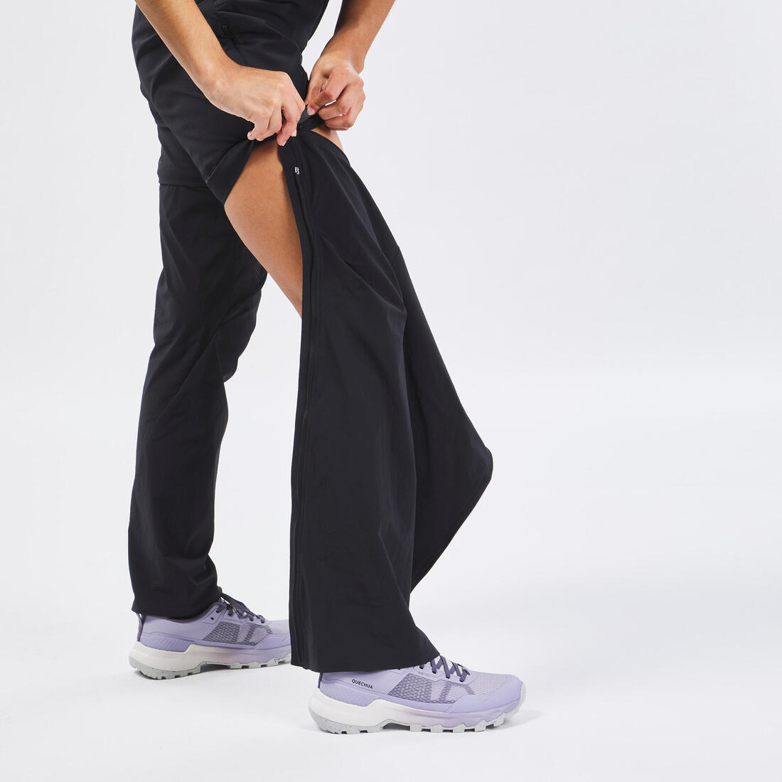 Pantalon modulable de randonnée montagne - MH550- Femme