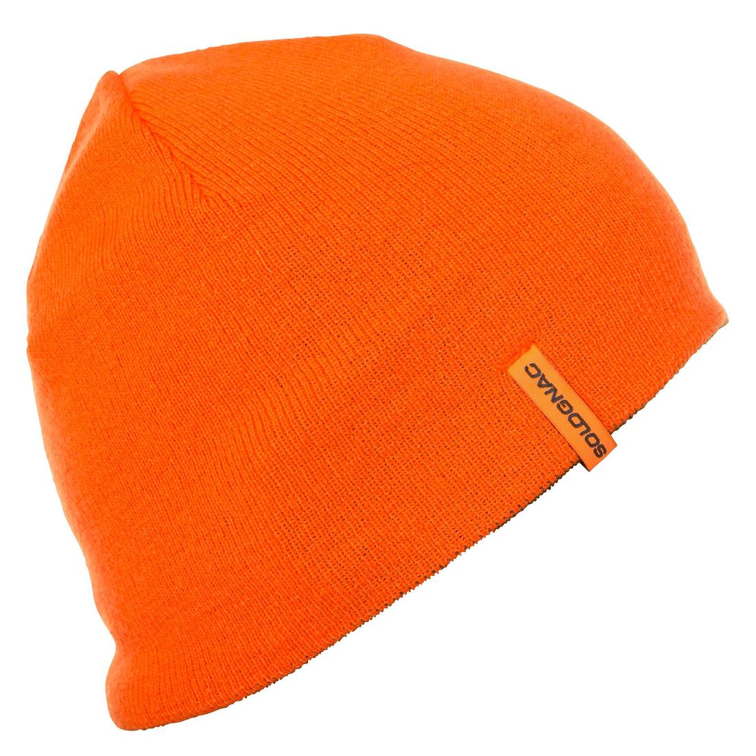 BONNET CHASSE REVERSIBLE ORANGE VERT 300