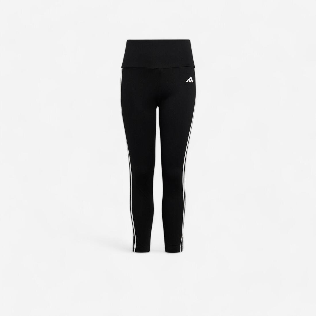 Legging adidas fille synthétique - noir et blanc