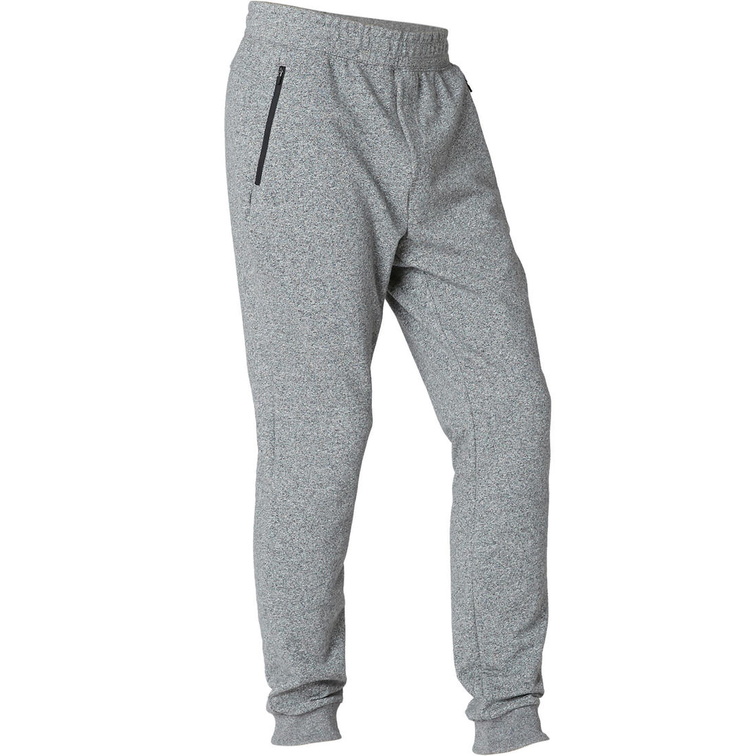 Pantalon jogging  Fitness Slim Poches Zippées Gris Foncé