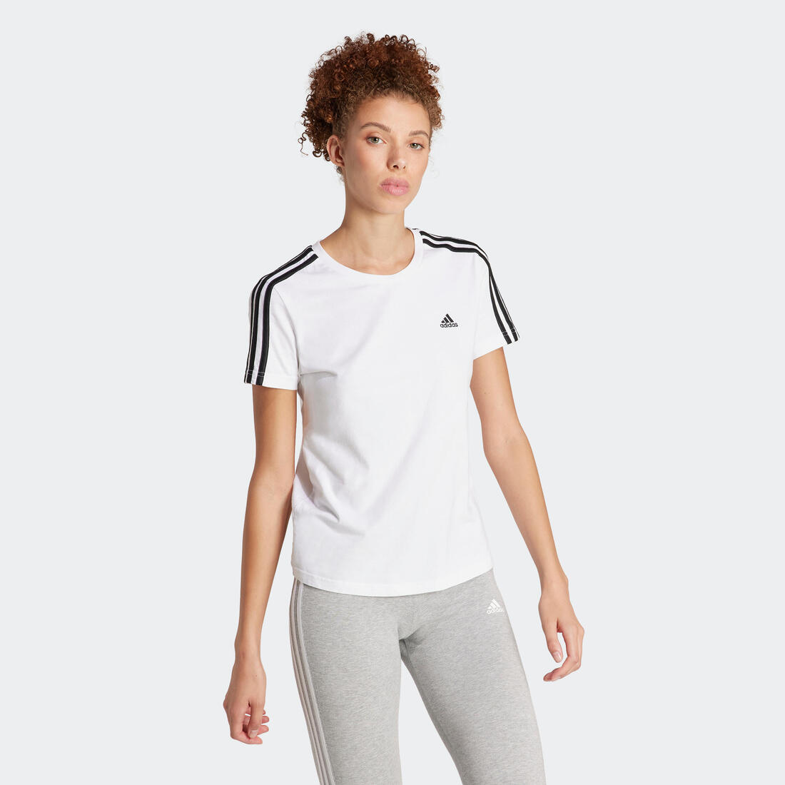 T-SHIRT DE FITNESS SOFT TRAINING ADIDAS FEMME BLANC