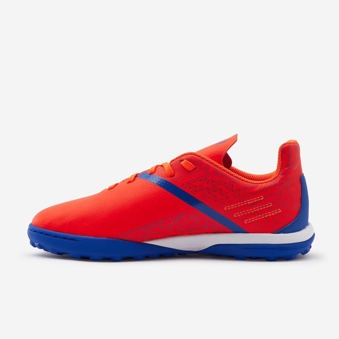 CHAUSSURES DE FOOTBALL ENFANT A LACETS VIRALTO I TURF TF ORANGE ET