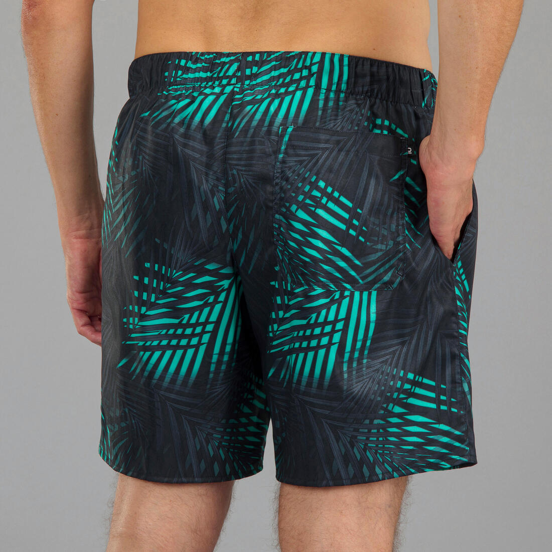 Boardshort surf 100 15" POPSTRIPE BLUE