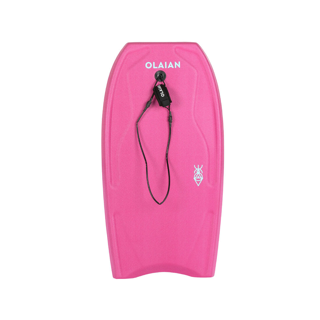 Bodyboard 100 Junior rose avec leash poignet