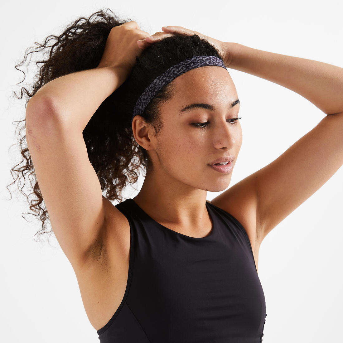 Élastique cheveux fitness cardio training x3  noir et