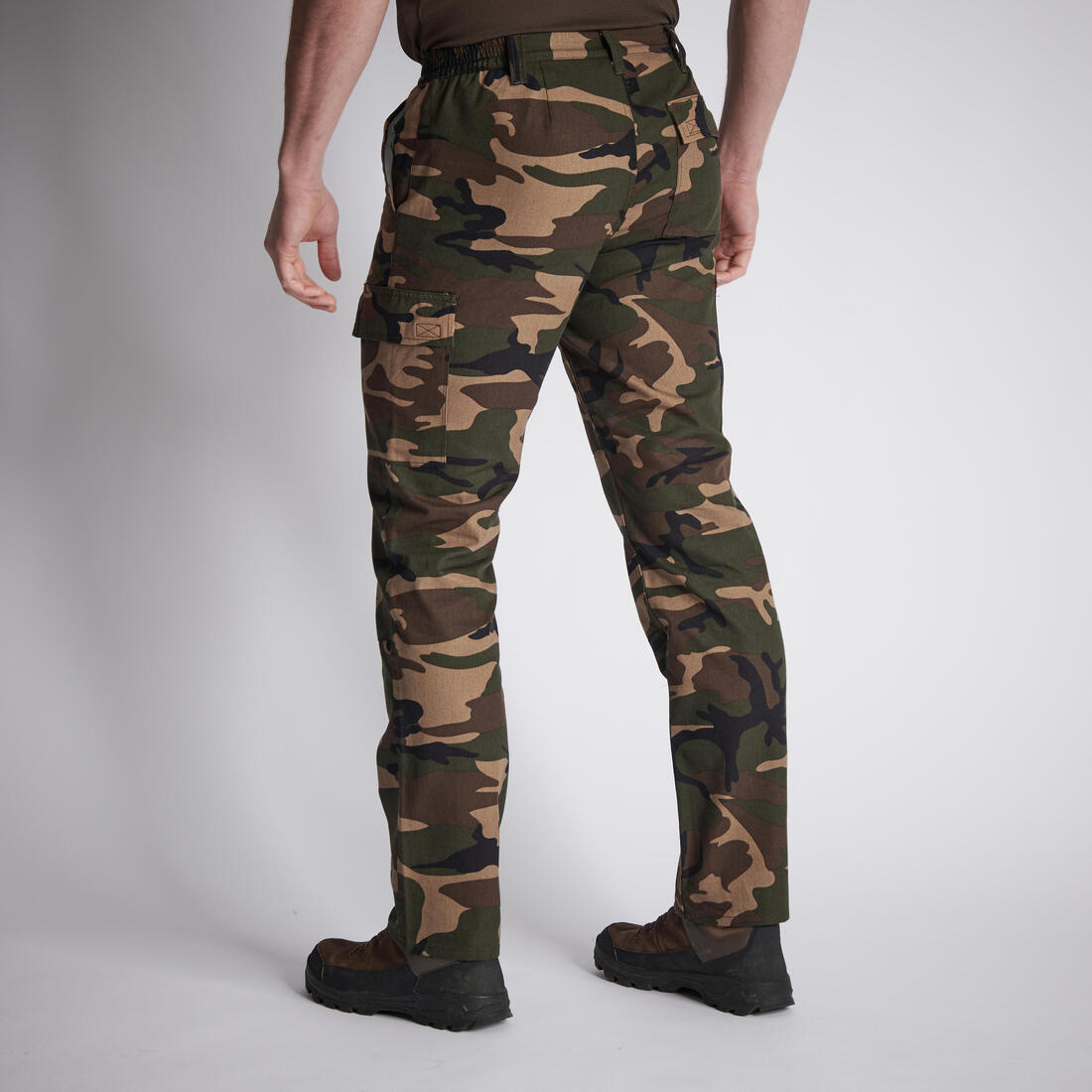 PANTALON CARGO RESISTANT STEPPE 300 CAMOUFLAGE WOODLAND