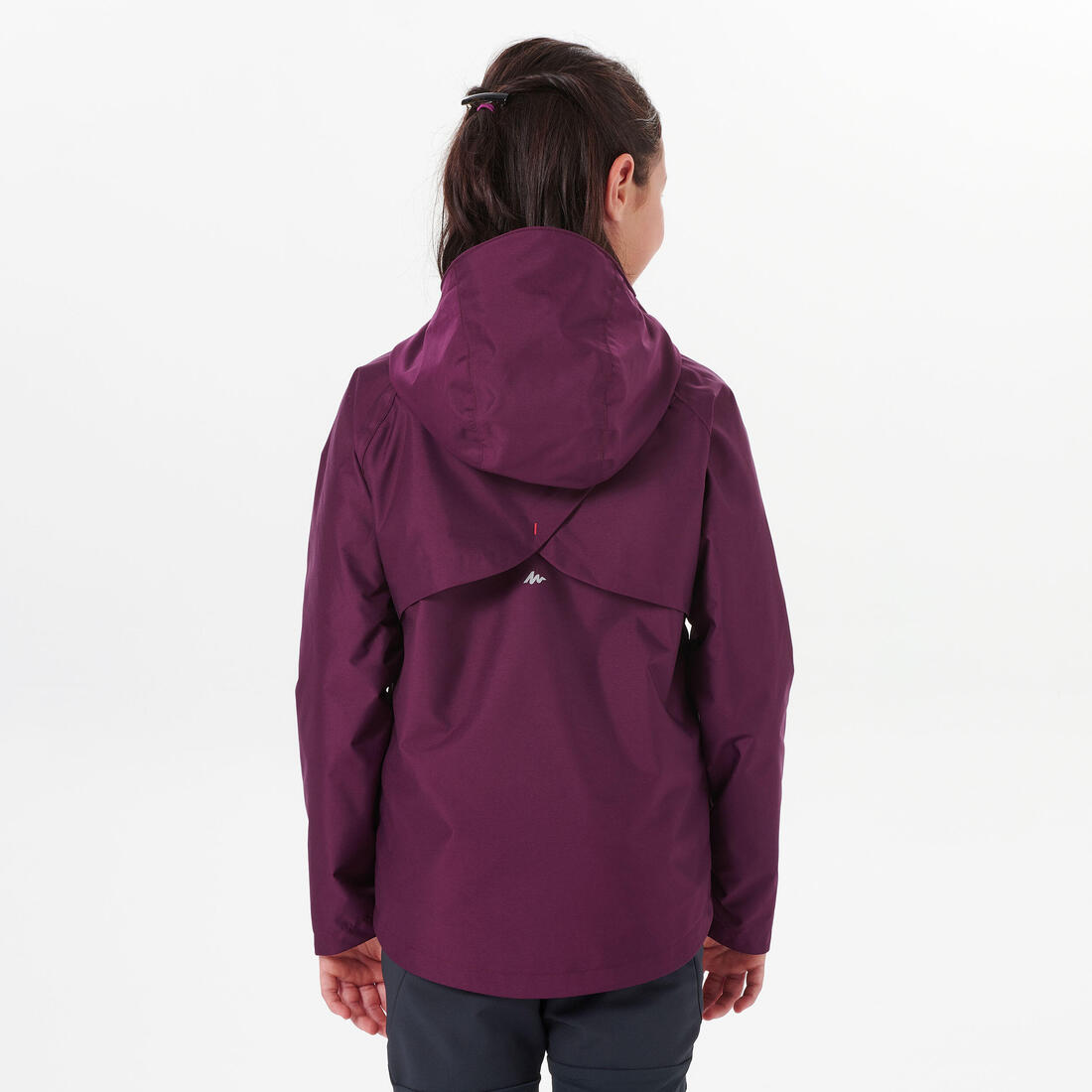 Veste imperméable de randonnée - MH500 violette - enfant 7-15 ans