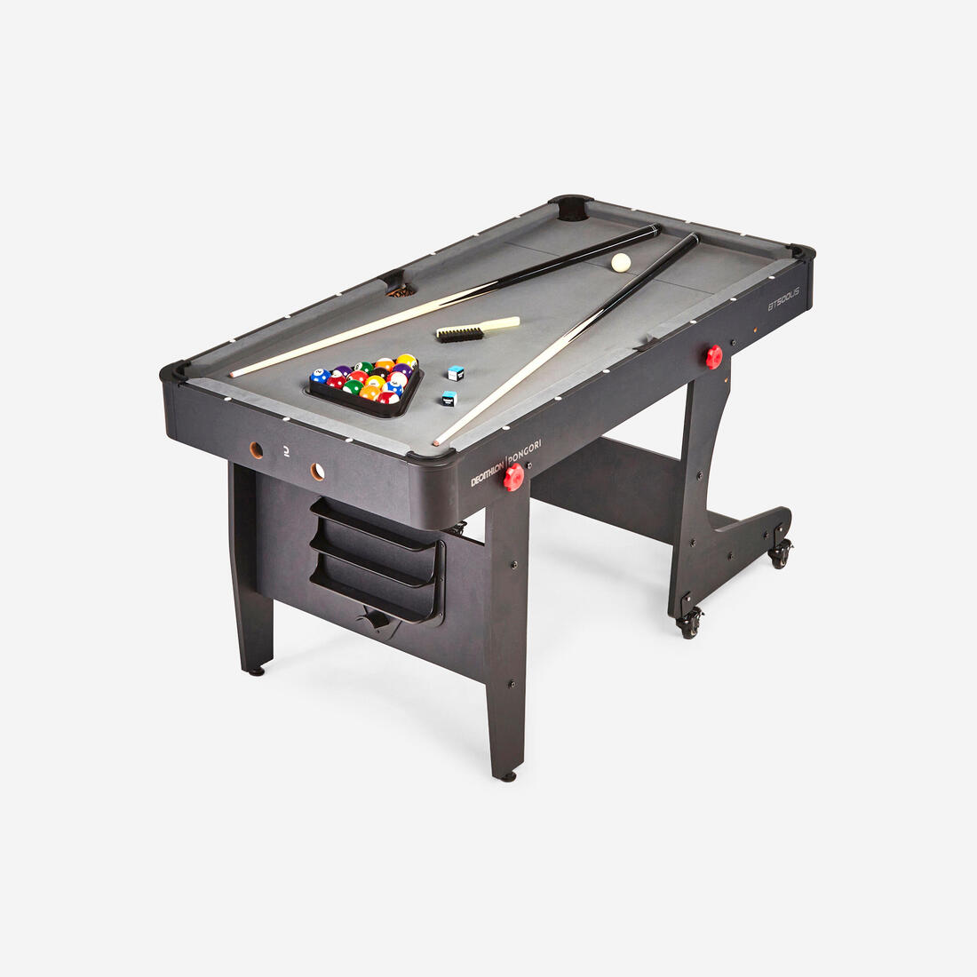 Table de billard pliable américain - BT 500 US tapis gris