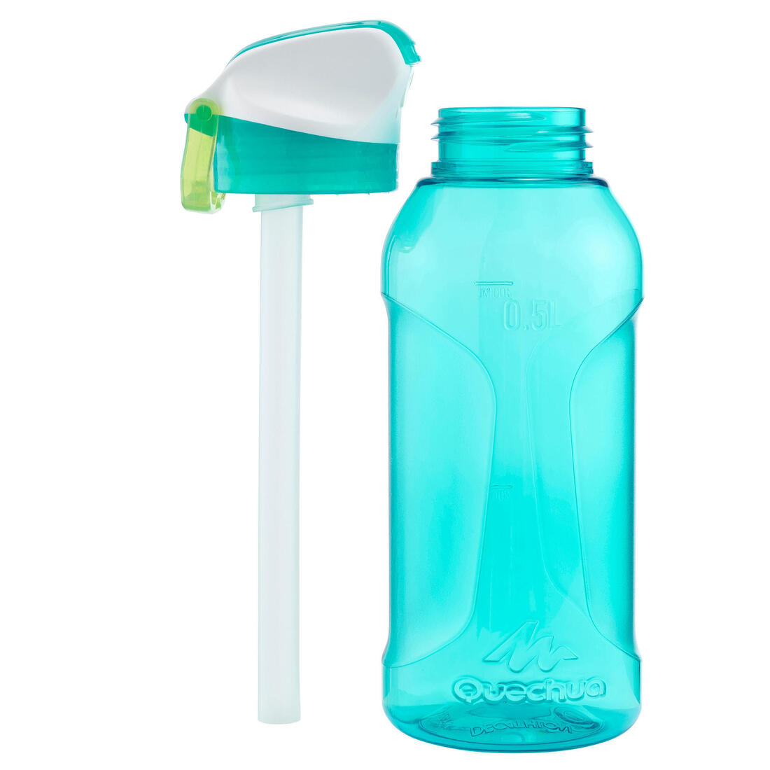 Gourde 500 enfant 0,5L Ecozen®, bouchon instantané, pipette et paille, randonnée