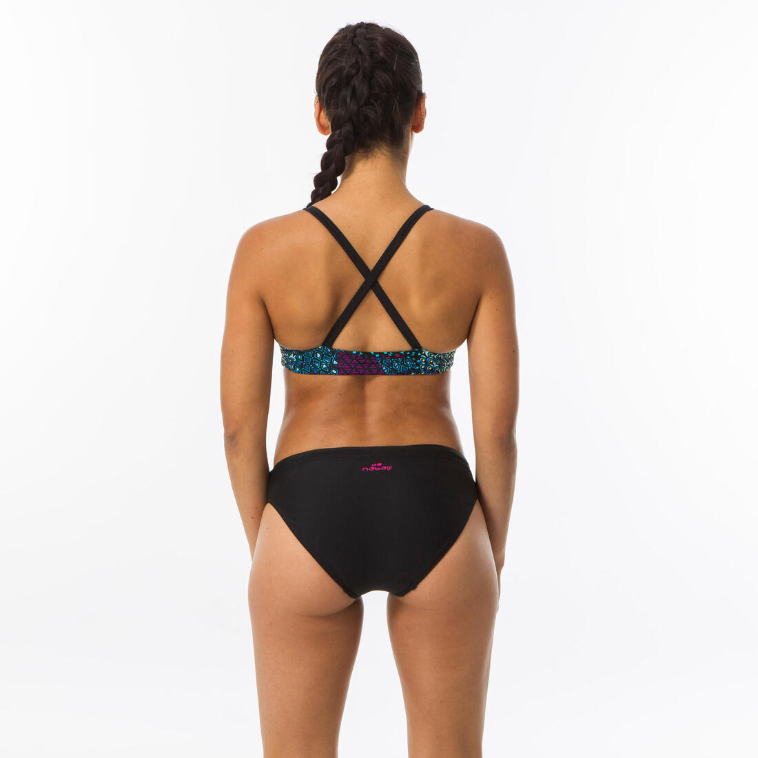 Haut de maillot de bain de natation femme Riana Lib Black