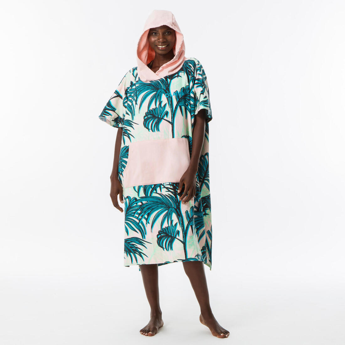 PONCHO SURF 500 ADULTE Print Flamingo