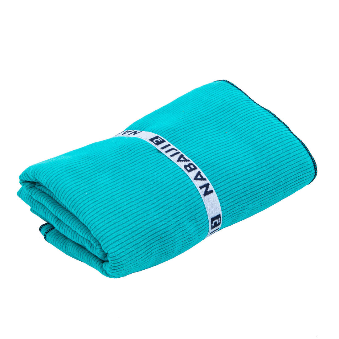 Serviette de bain microfibre à rayures bleu foncé taille L 80 x 130 cm