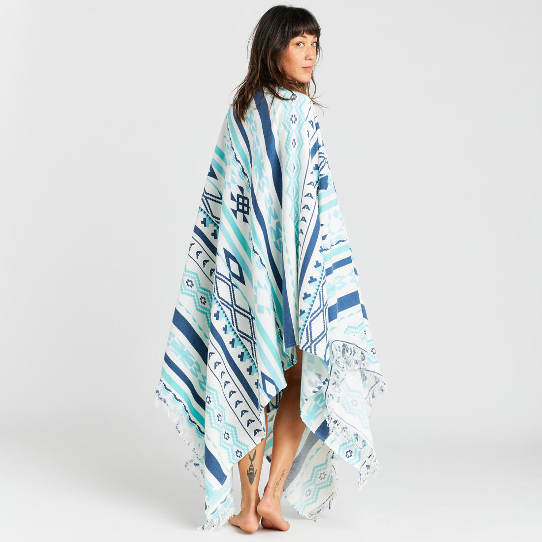 Serviette de plage poncho 190 x 190 cm