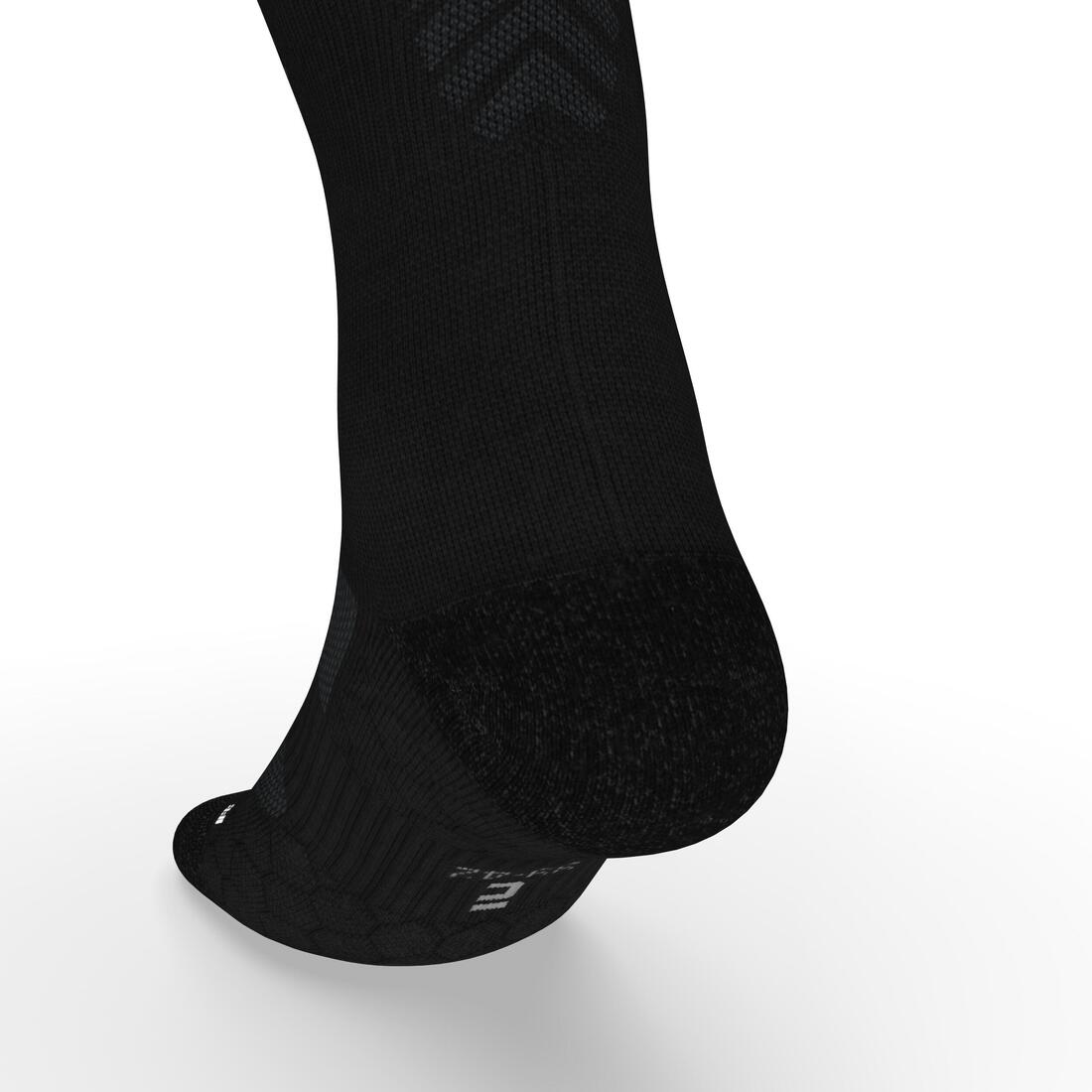 Chaussettes de running run900 laine mérinos hautes noires