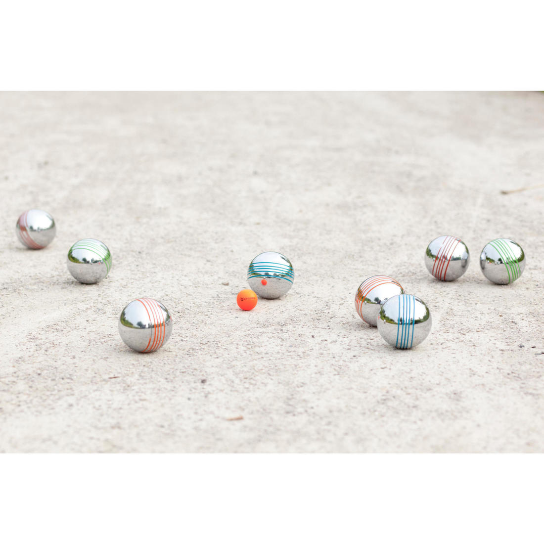 JEU DE 8 BOULES DE PETANQUE COULEUR LOISIR 100