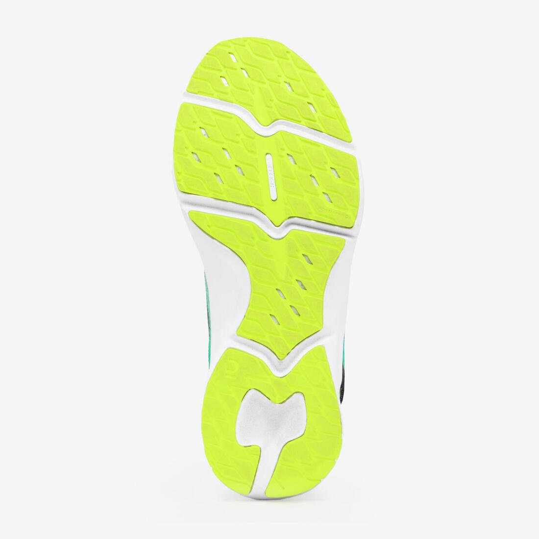 Chaussures de running drop 0 Enfant - KIPRUN KN500 vertes jaunes noires