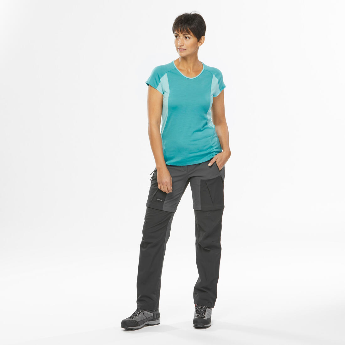 Pantalon modulable 2 en 1 de trek montagne - MT500 - Femme