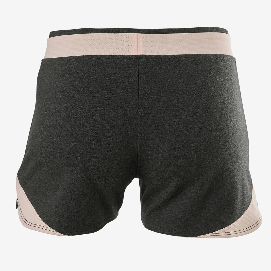 Short respirant gris et rose fille