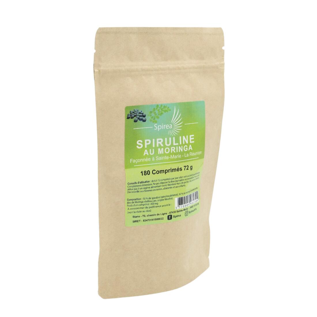 SPIREA-Spiruline Moringa comprimés - 72 gr - 180 cp