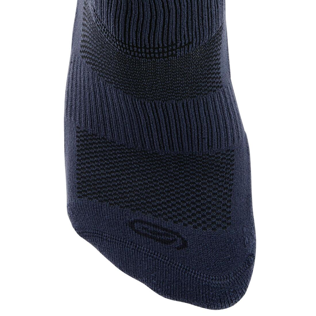 CHAUSSETTES DE RUNNING RUN500 MI-HAUTEURS X2 NOIRES