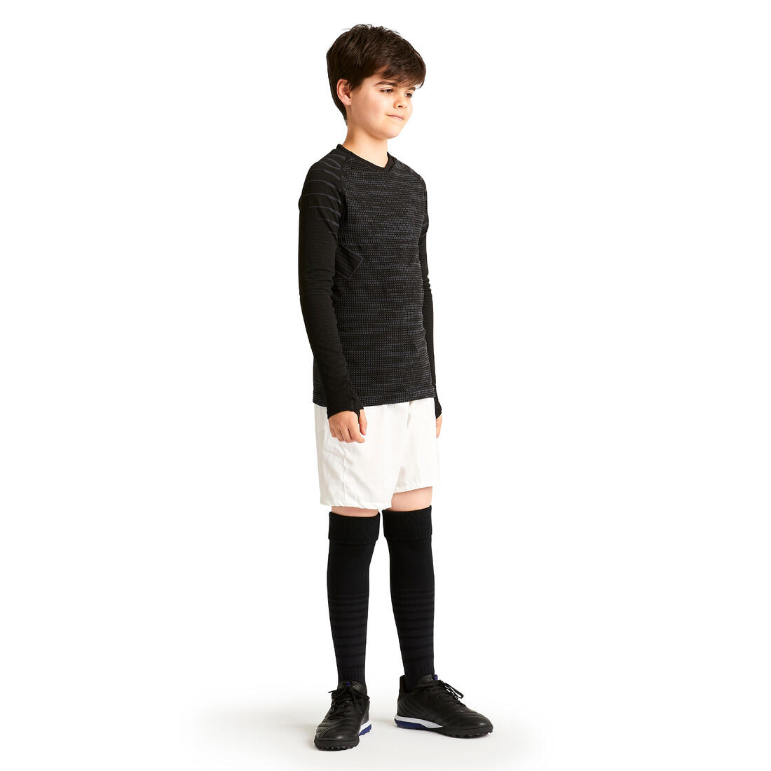 Sous-vetement thermique haut manches longues  enfant noir keepdry 500