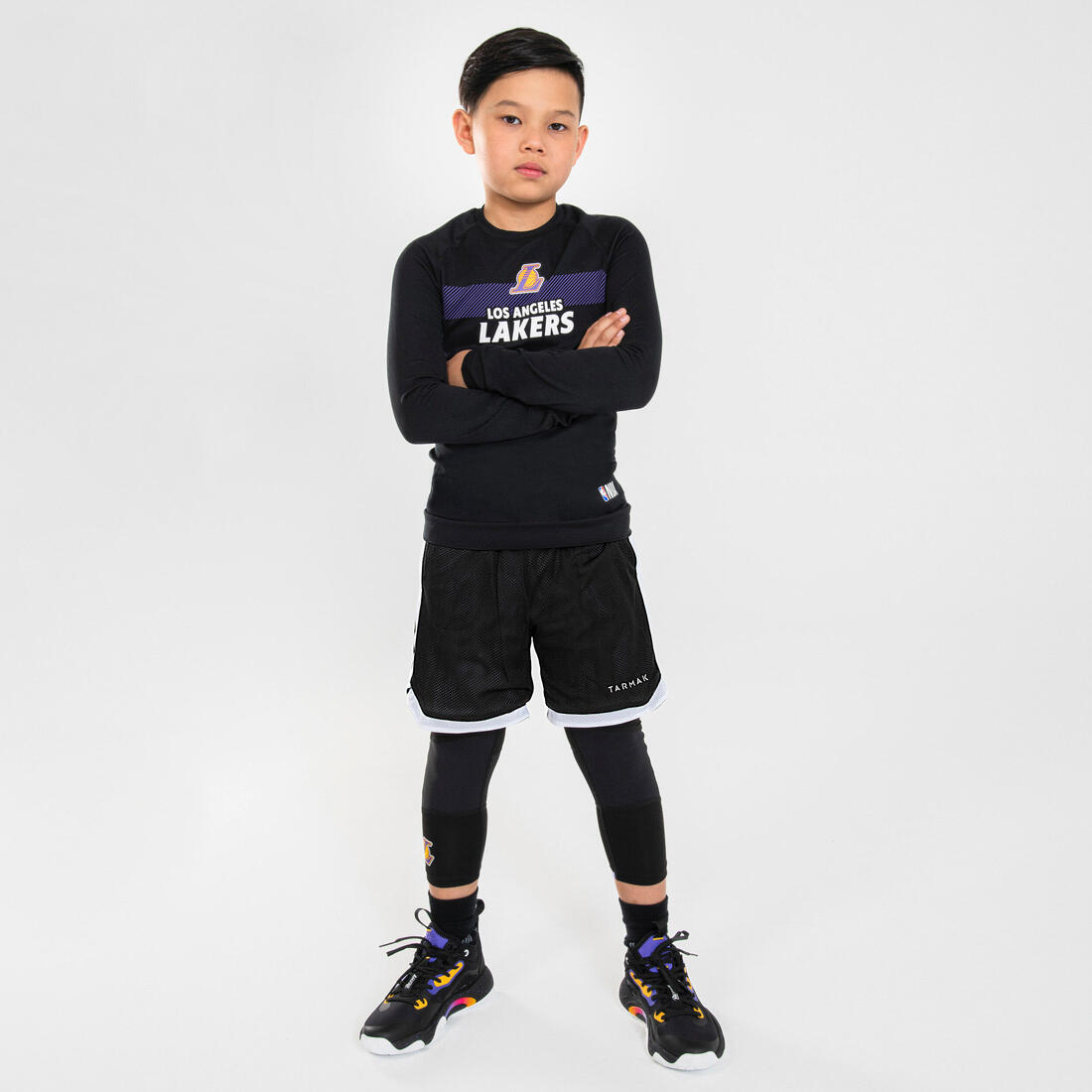 Sous-maillot basketball NBA Los Angeles Lakers Enfant - UT500 Noir