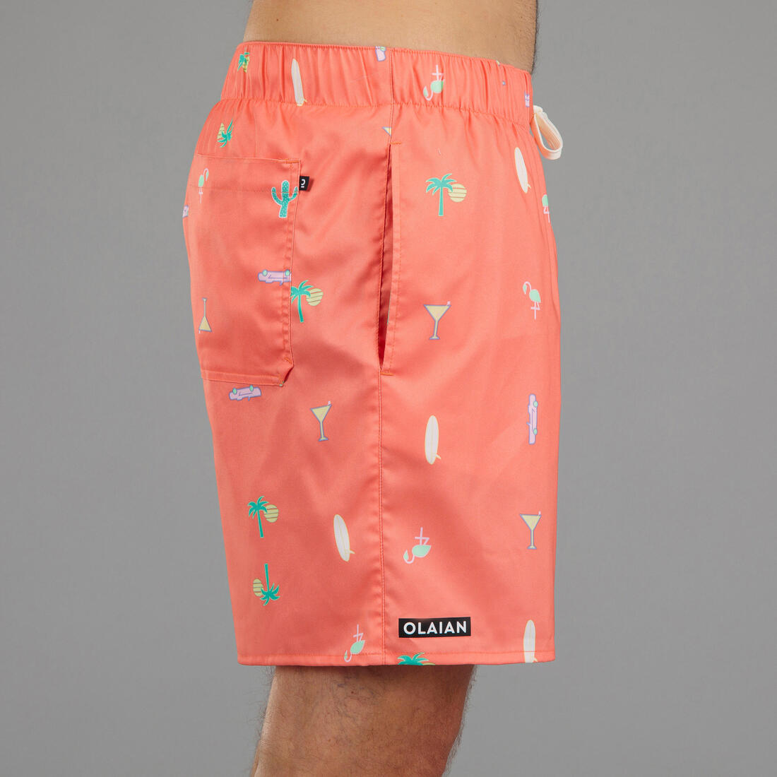 Surf boardshort standard 100 VENICE BLUE