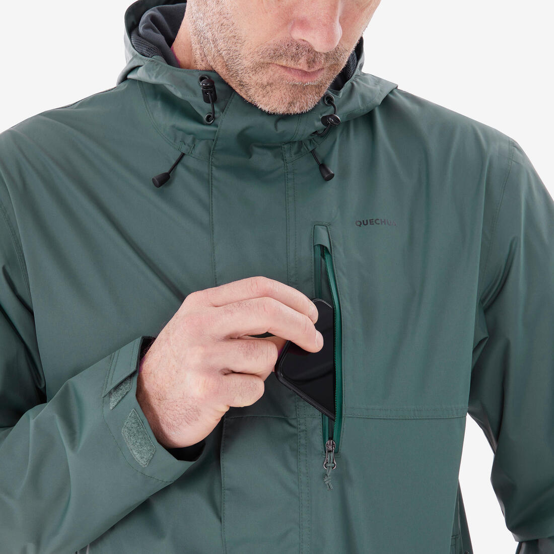 Veste imperméable de randonnée - nh500 imper - homme